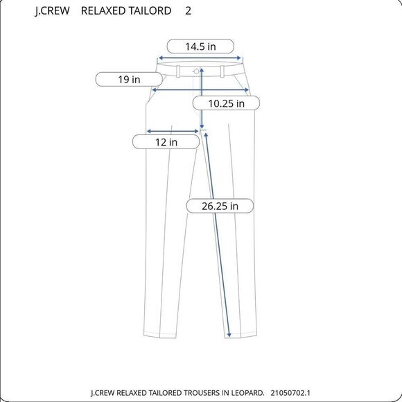 J. CREW TAILORED RELAXED PANT IN LEOPARD PRINT HIGH WAISTED STRAIGHT LEG TROUSER - Picture 8 of 8